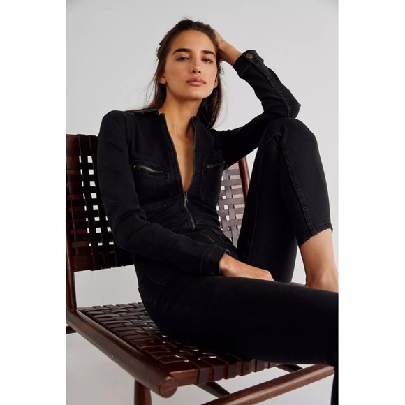 Free People Lennox Jumpsuit in Black - Picture 2 of 8